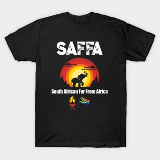 Saffa South African far from Africa braai t shirt T-Shirt